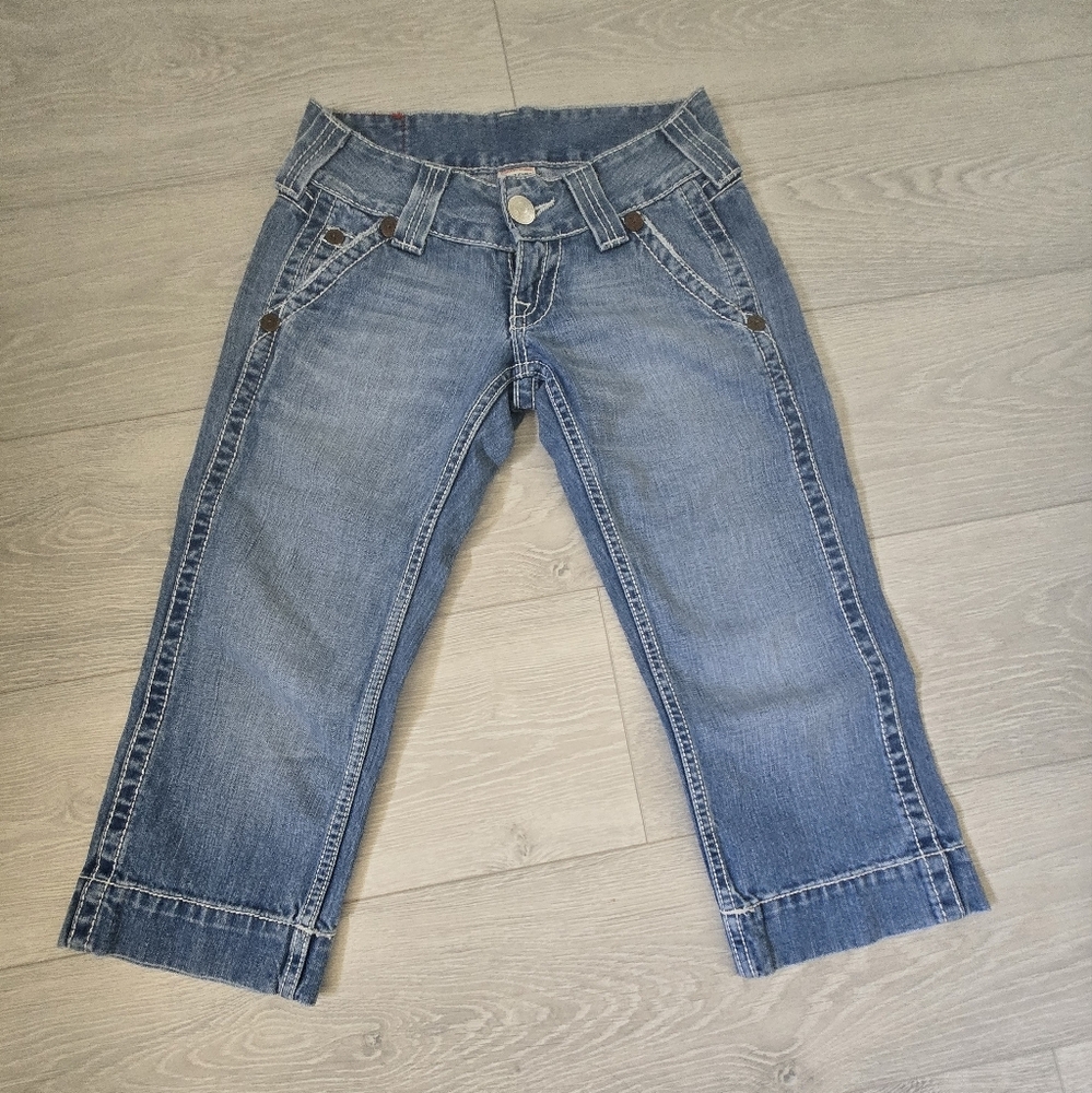 True Religion Light Wash Capris